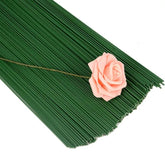 Green floral wire 2mm 60cm length iron coated florist wire for garden and craft use