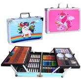 145 pcs coloring kit kids art set with crayons colors and drawing tools for creative learning