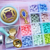 Wax Seal Stamp Kit 17Pcs, Heater, Coloring Pen, Perfect Decoration for Wedding Invitations for Gift and Craft