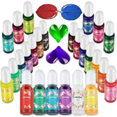26-color translucent epoxy resin pigments, 10ml bottles, highly concentrated for resin art and crafts
