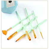 Keep Smiling 6 pcs professional nylon art brush set for watercolor, oil, and acrylic painting