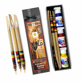 Handmade fancy bamboo wooden calligraphy qalam set of 3 for Arabic Urdu and Farsi calligraphy