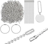 4-Inch Adjustable Metal Ball Chain with Connector Pack of 15–20