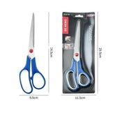 9.5-inch multipurpose stainless steel scissors with sharp blades and soft grip handle for cutting paper, kitchen tasks, and office use.