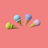 Candy Land 1 box of 4 small / mini erasers (1-3cm) / fancy erasers / rubbers - stationery rubber for kids - girls and boys