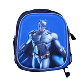 Cute Batman character school bag for kids with adjustable shoulder straps, ideal for playgroup, preschool, kindergarten, school, and picnic use on a white background.