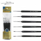 Keep Smiling 6pcs detail paint brushes nylon hook line pens for acrylic and watercolor painting