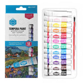 Keep Smiling tempera and poster colour 12 x 12ml super washable paint set for kids and art projects