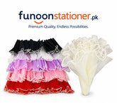 Multicolor white pearl edge organza flower wrapping paper roll for bouquet and gift packaging