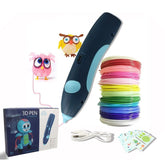Rechargeable 3D printing and drawing pen for DIY crafts and creative 3D art