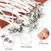 8-inch pre-waxed cotton candle wicks for DIY candle making