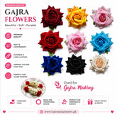 Soft artificial velvet hand gajra flowers for DIY crafts, floral arrangements, gift decoration, home décor, weddings, and festive decoration on a white background.