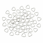 50 pcs 10mm silver triangle open jump rings for keychains jewelry making and DIY crafts