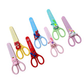 Cute cartoon safety scissors for kids with colorful fun design and child friendly grip
