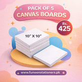 Pack of 5 canvas boards 10x10 inches for acrylic and oil painting
