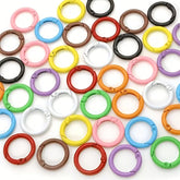 24mm Bright Metal O-Ring Spring Keychain Hook Openable Zinc Alloy Key Ring