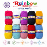 Rainbow Double Knit Yarn Ball 4ply 80g – Soft Knitting & Crochet Yarn
