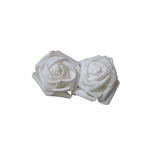 2 Pcs - 3 Inches Artificial Rose Flowers Wedding Bride Bouquet Silk Foam Home Decor Rose Flowers