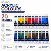 Bluebird 75ml Studio Acrylic Colors Paint Tubes Basic Colors