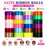 1.5 inch satin ribbon roll 25 yards for gift wrapping and decoration crafts