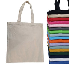 Premium 300G eco-friendly cotton tote bag for women and girls, reusable plain canvas shopping and craft bag size 38x42cm