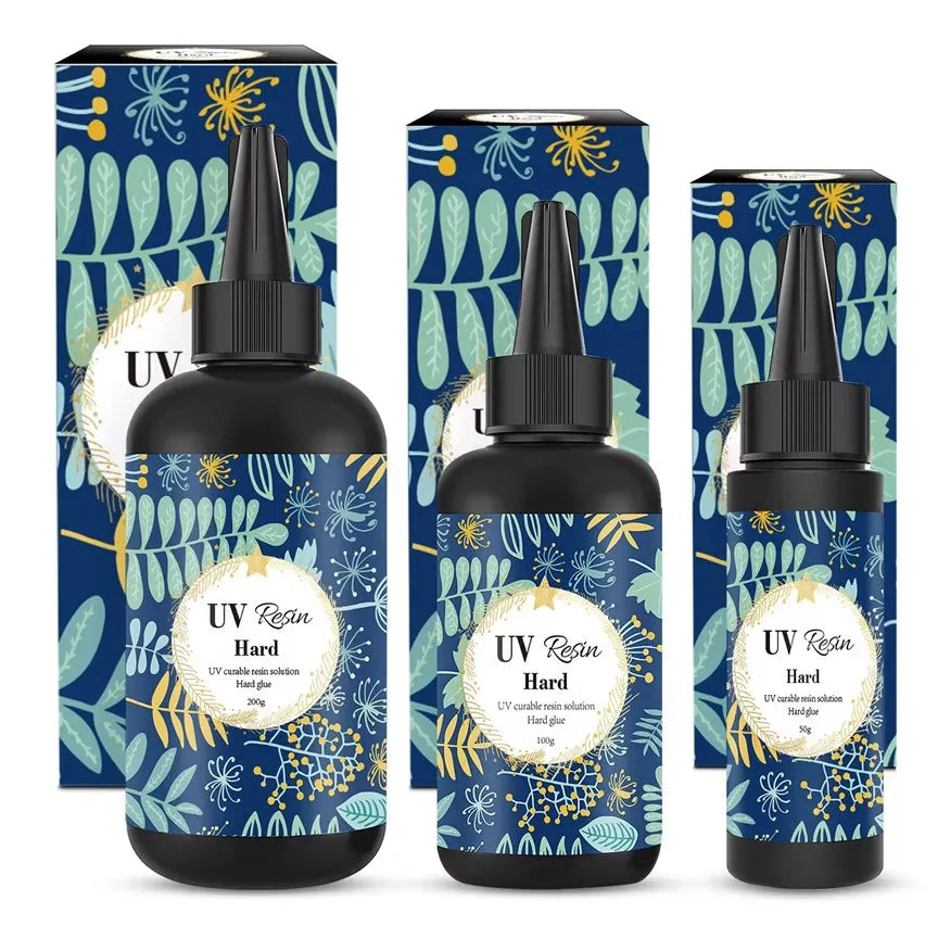 UV resin hard glue 50g 100g 200g transparent LED curing for DIY crafts and jewelry