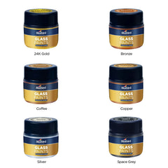 Bluebird pearlescent glass paints 25ml set of 6 for glass painting and decorative crafts