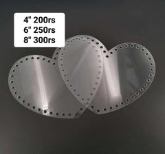 Acrylic Heart Shape Bag Base for Crochet and Handmade Bag Making