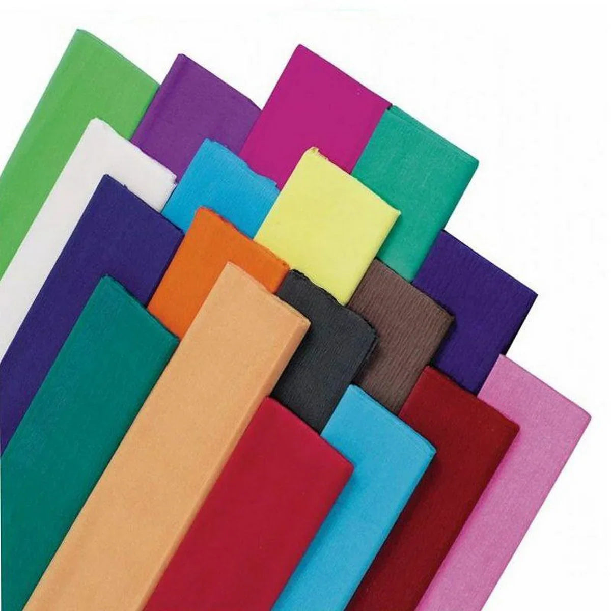 10 different color crepe paper sheets pack of 10 for crafting, DIY projects, and decorations