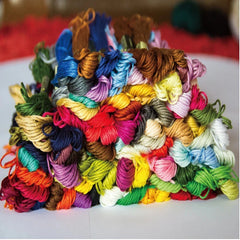 12 Anchor & Butterfly Solid Stitch Cotton Embroidery Thread Floss Set Multicolor Embroidery Skeins for Cross Stitch and Craft Projects