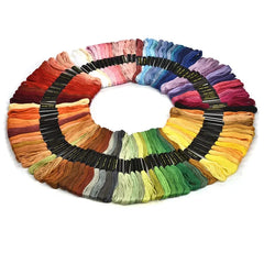 12 Anchor & Butterfly Solid Stitch Cotton Embroidery Thread Floss Set Multicolor Embroidery Skeins for Cross Stitch and Craft Projects