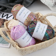 WOOLLY Metallic T-Shirt Yarn – Shiny Crochet & Knitting Yarn