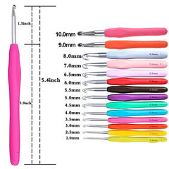 Soft grip ergonomic crochet hook for knitting crochet and DIY yarn projects