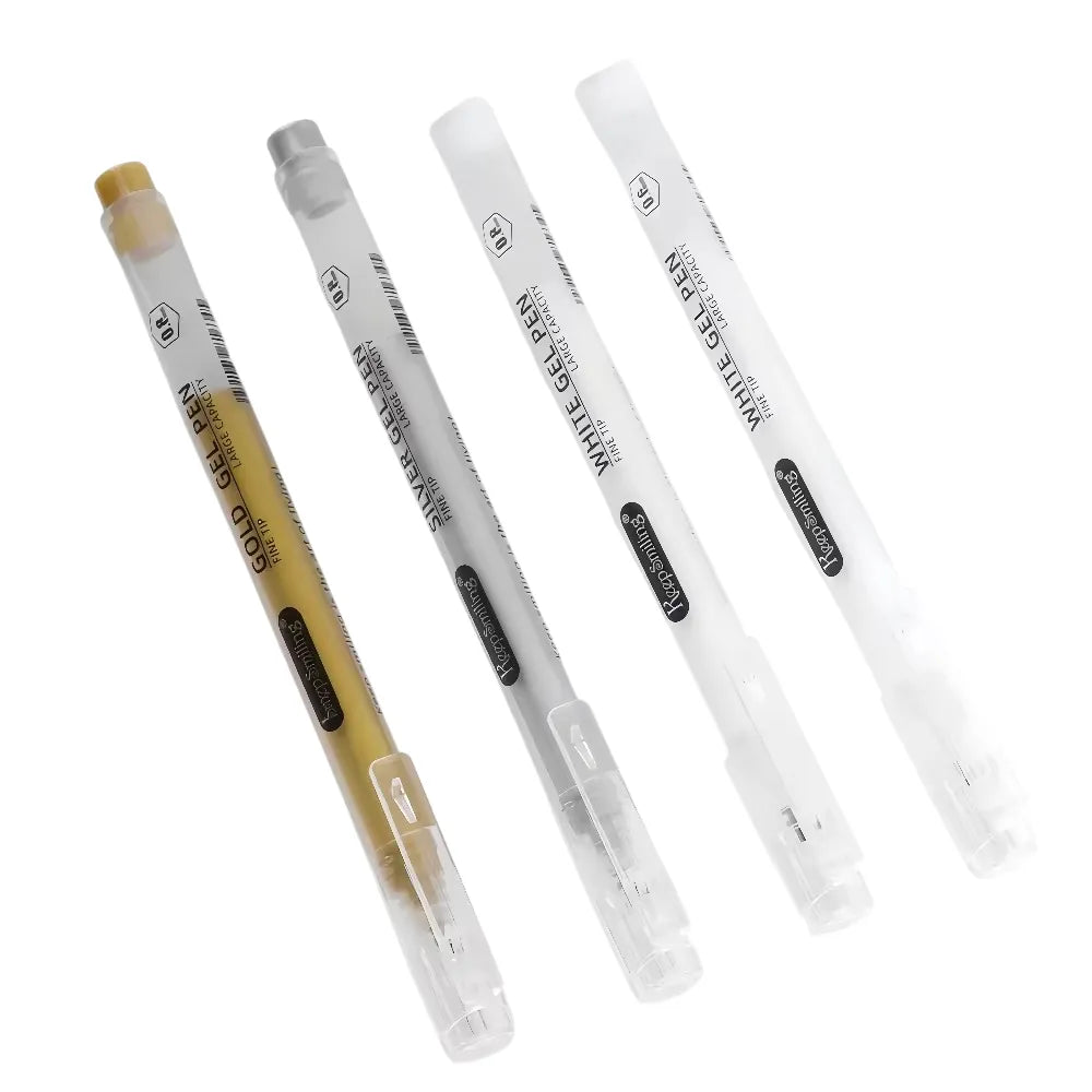 Keep Smiling 0.8mm white gold gel pen for sketching drawing and highlighting