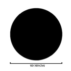 10 x 10 inch round black canvas board for painting and art projects