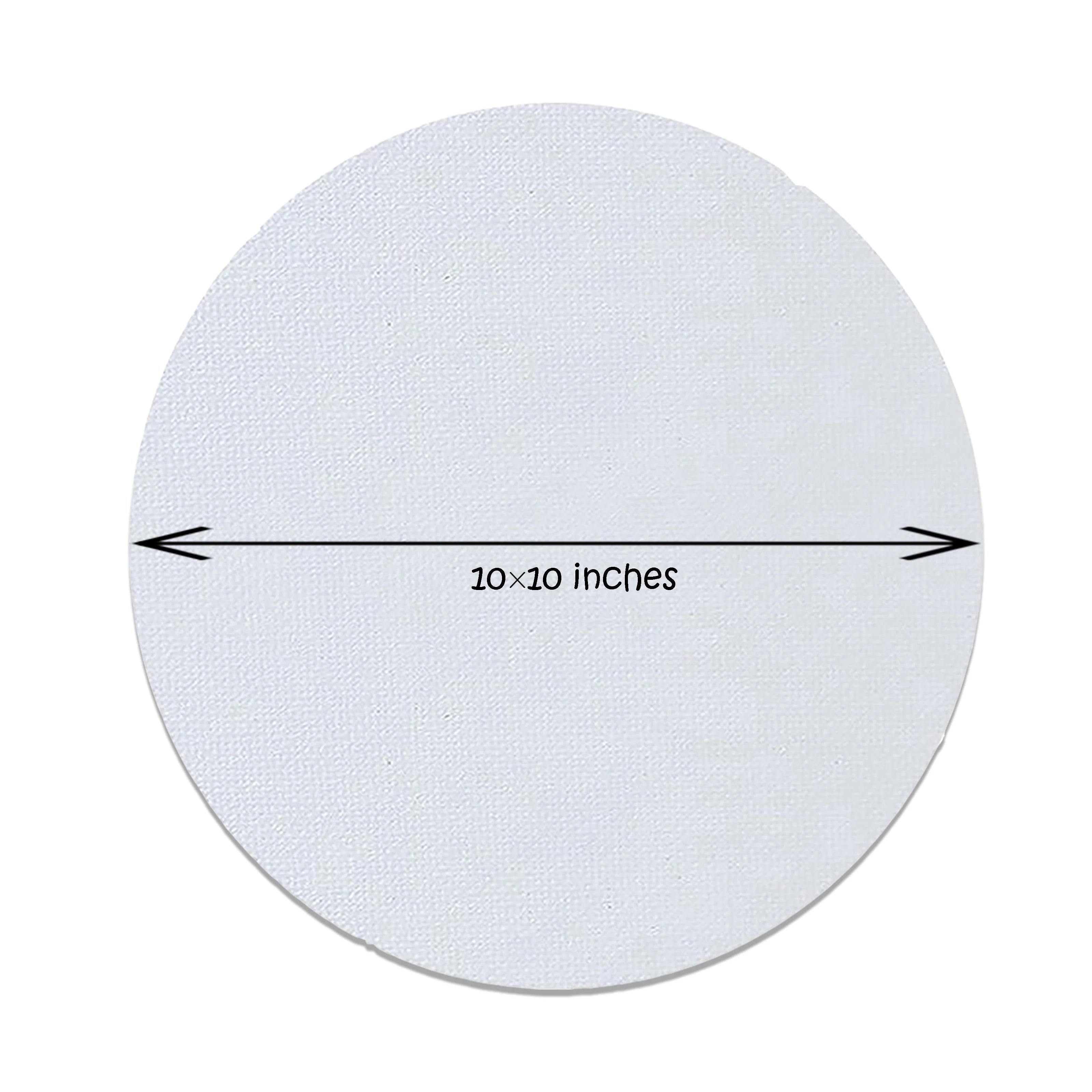 10 x 10 inch round canvas board for painting and art projects