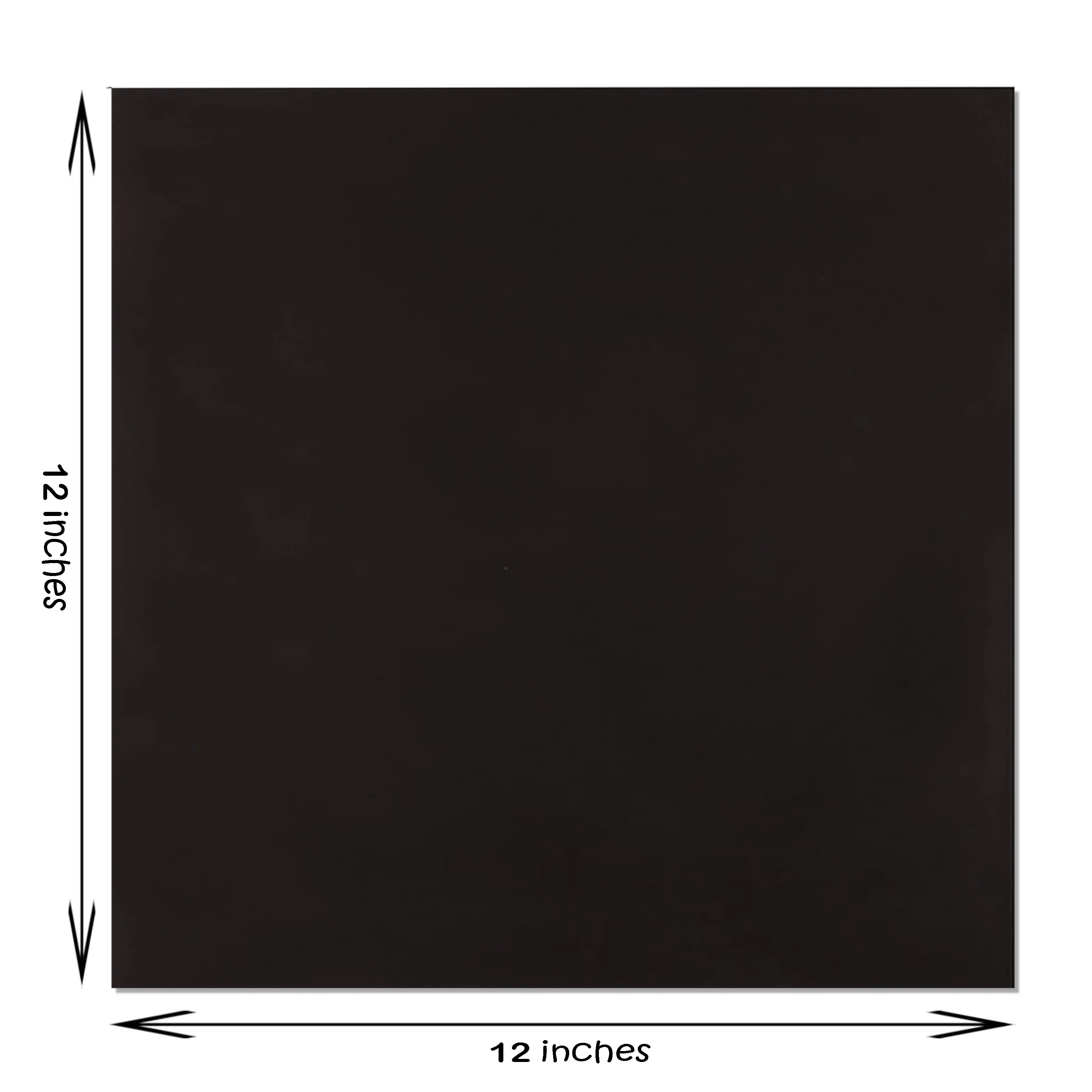 12 x 12 inch black square canvas board for painting and art projects