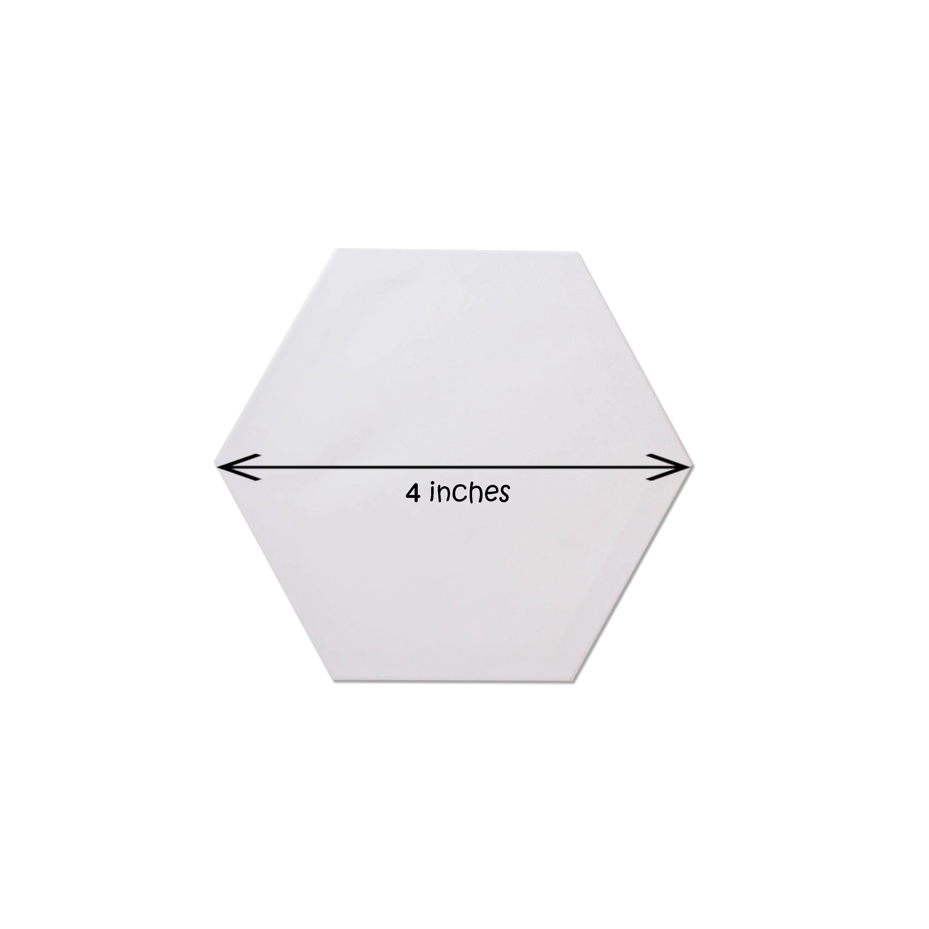 4×4 inches hexagon canvas board for acrylic and oil painting