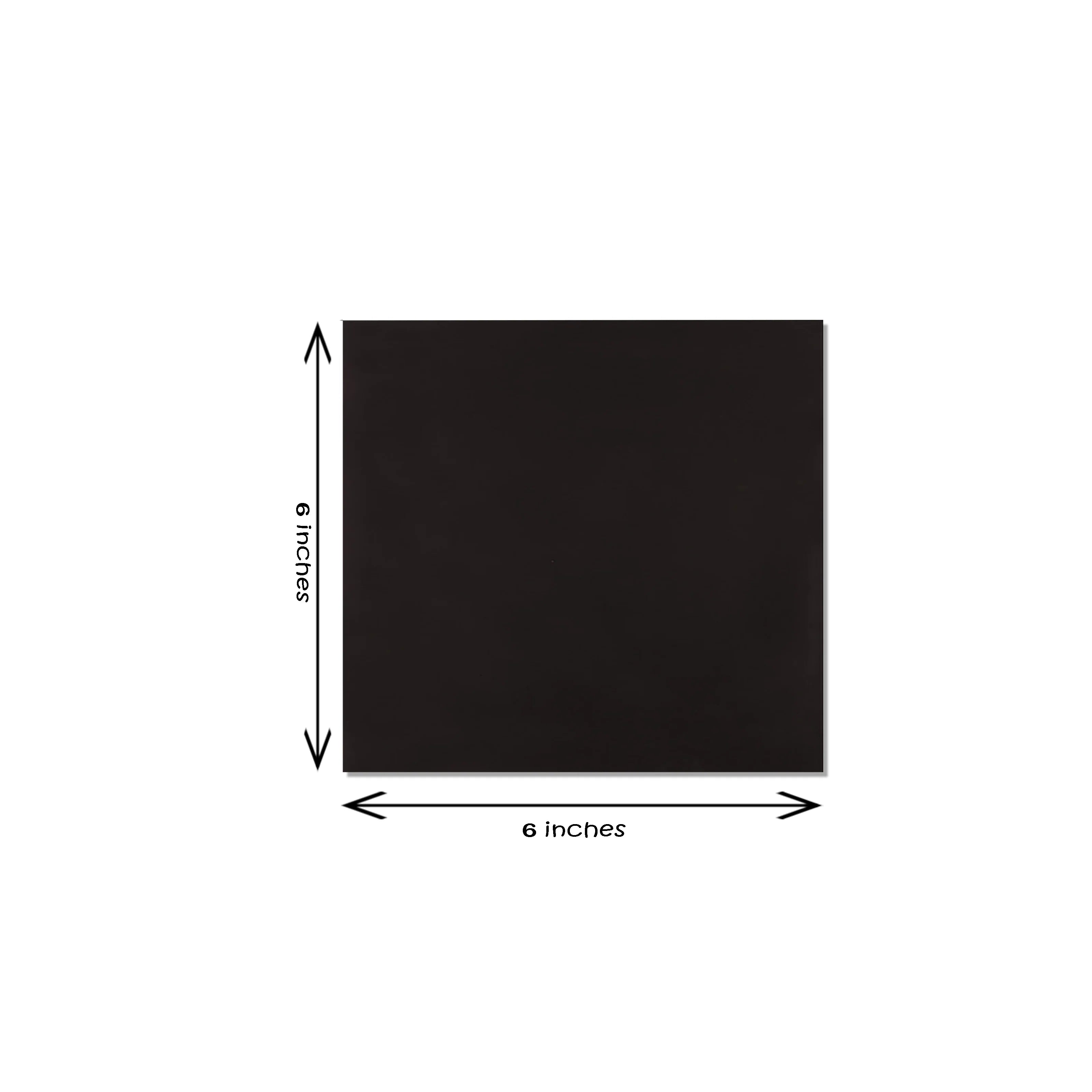 6 x 6 inch black canvas board for painting and art projects