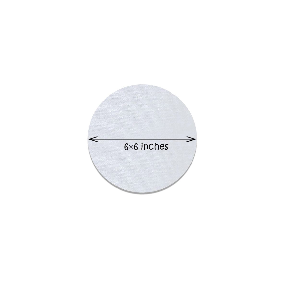 6 x 6 inch round canvas board for painting and art projects