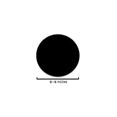 6 x 6 inch round black canvas board for painting and art projects