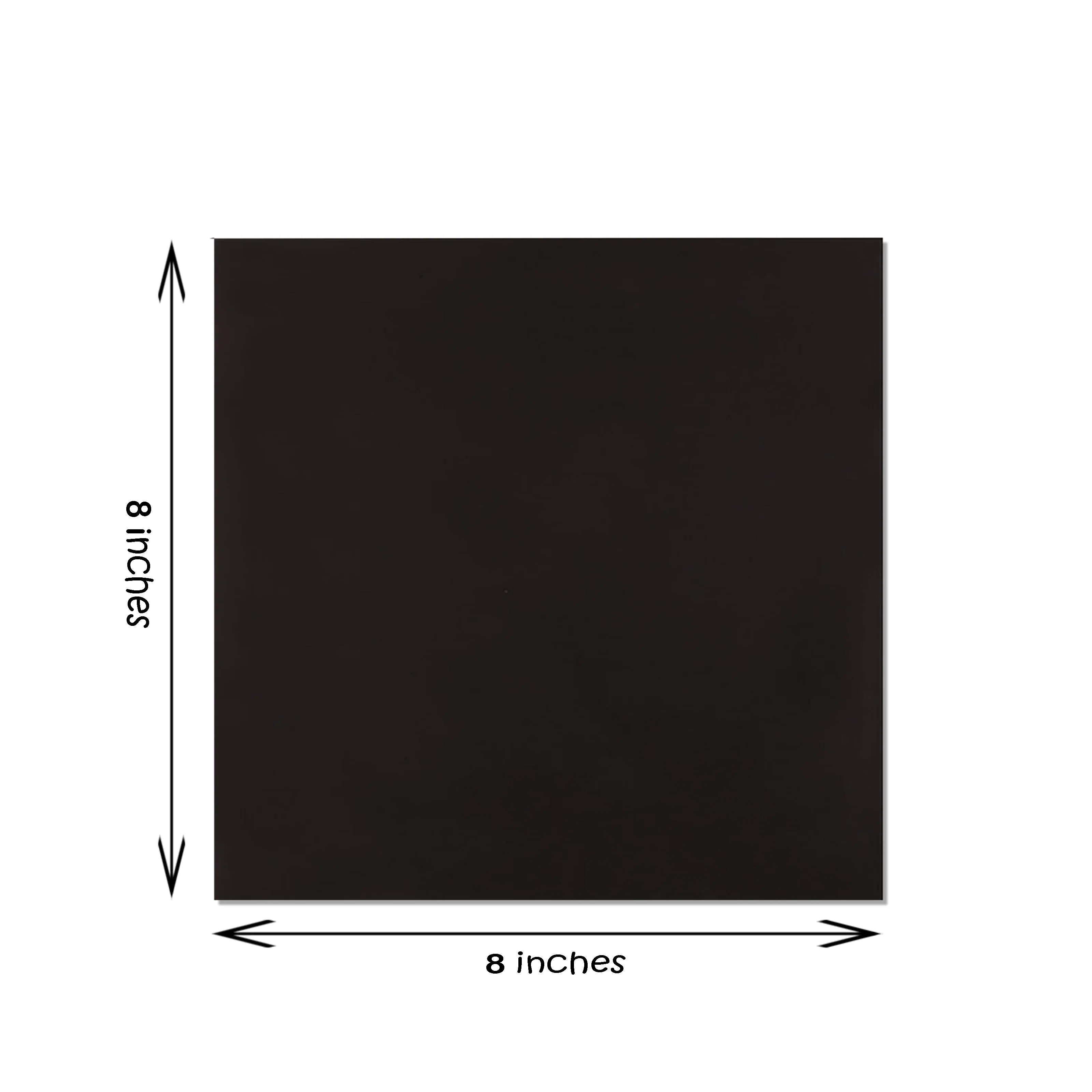 8 x 8 inch black square canvas board for painting and art projects