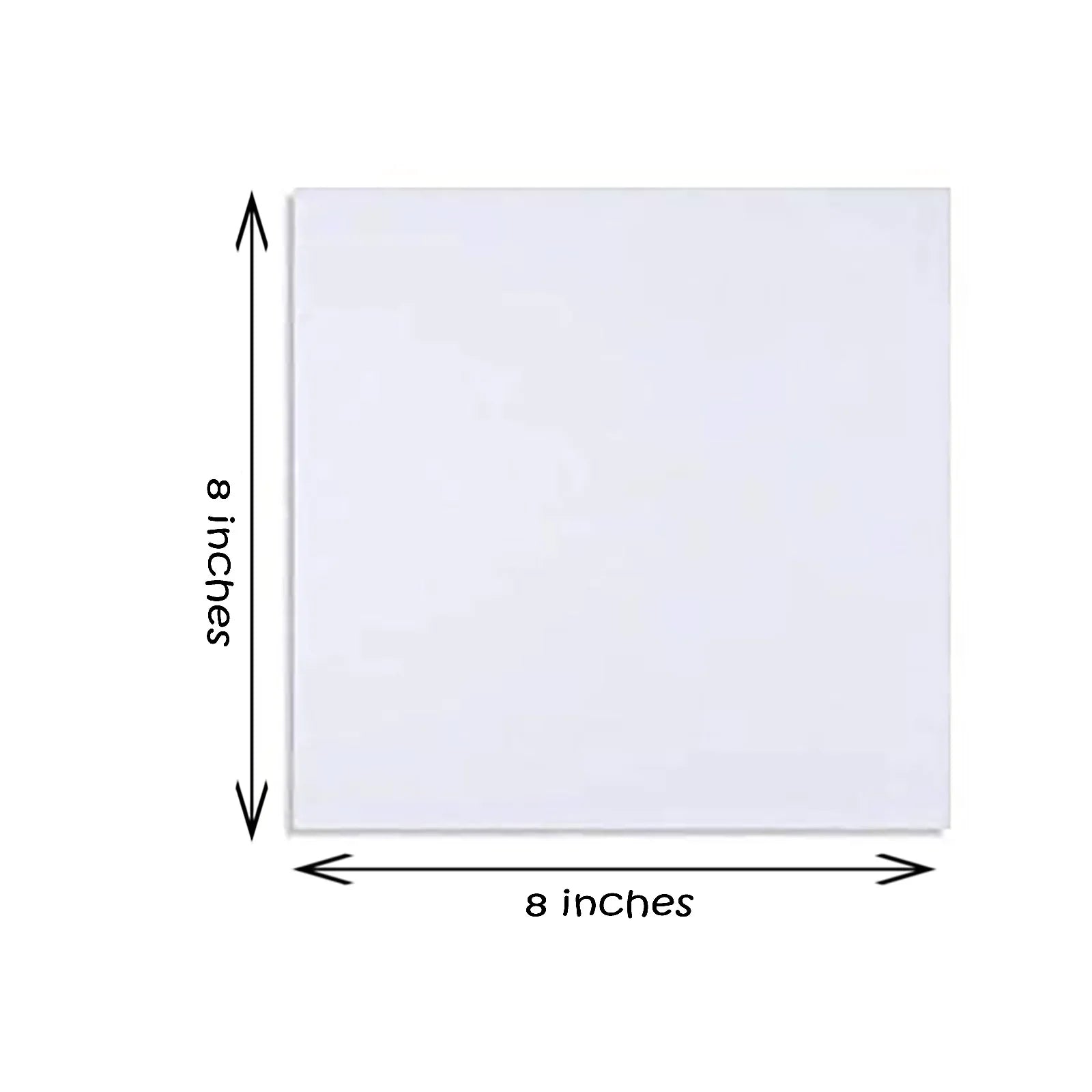 8 x 8 inch square canvas board for painting and art projects