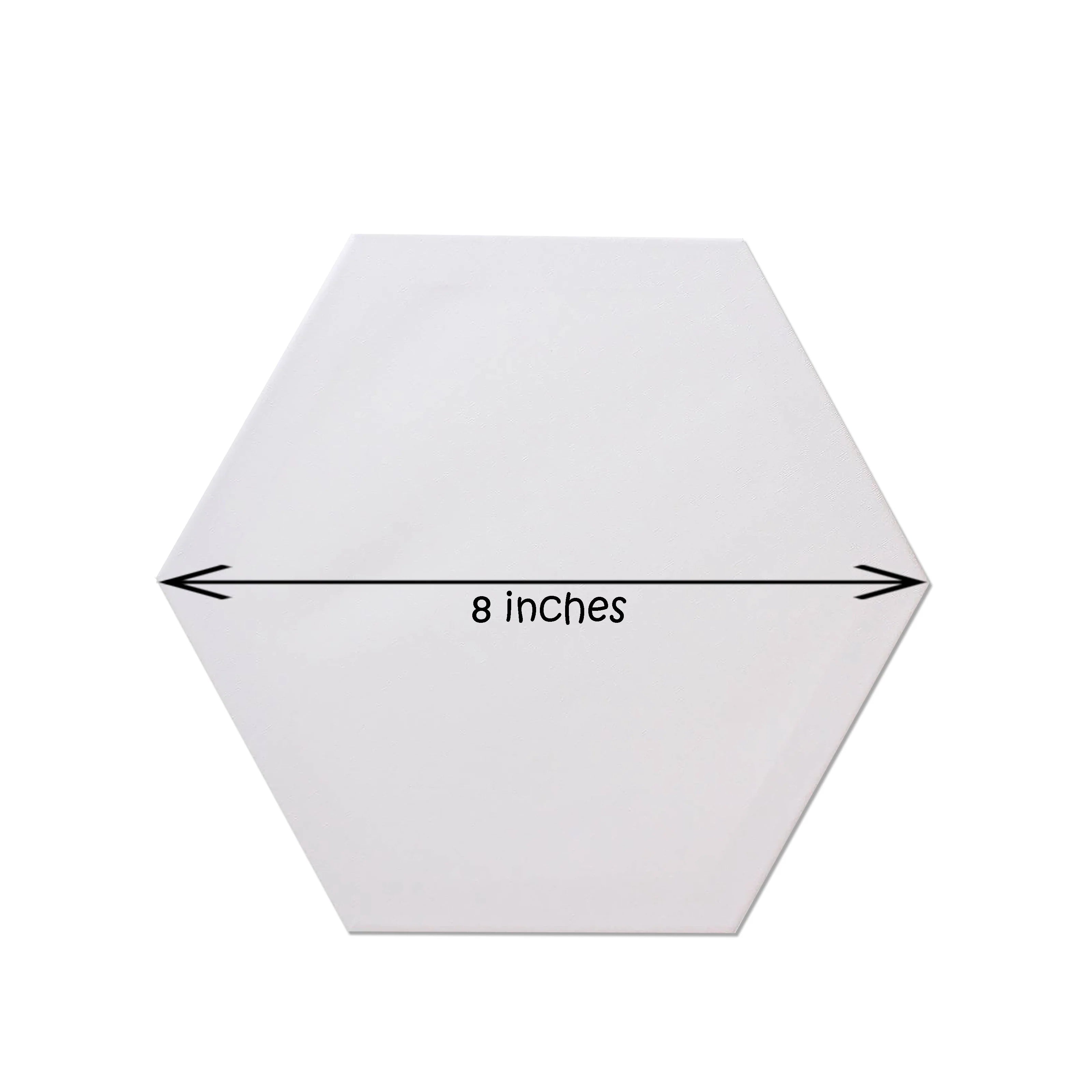 8×8 inches hexagon canvas board for acrylic and oil painting