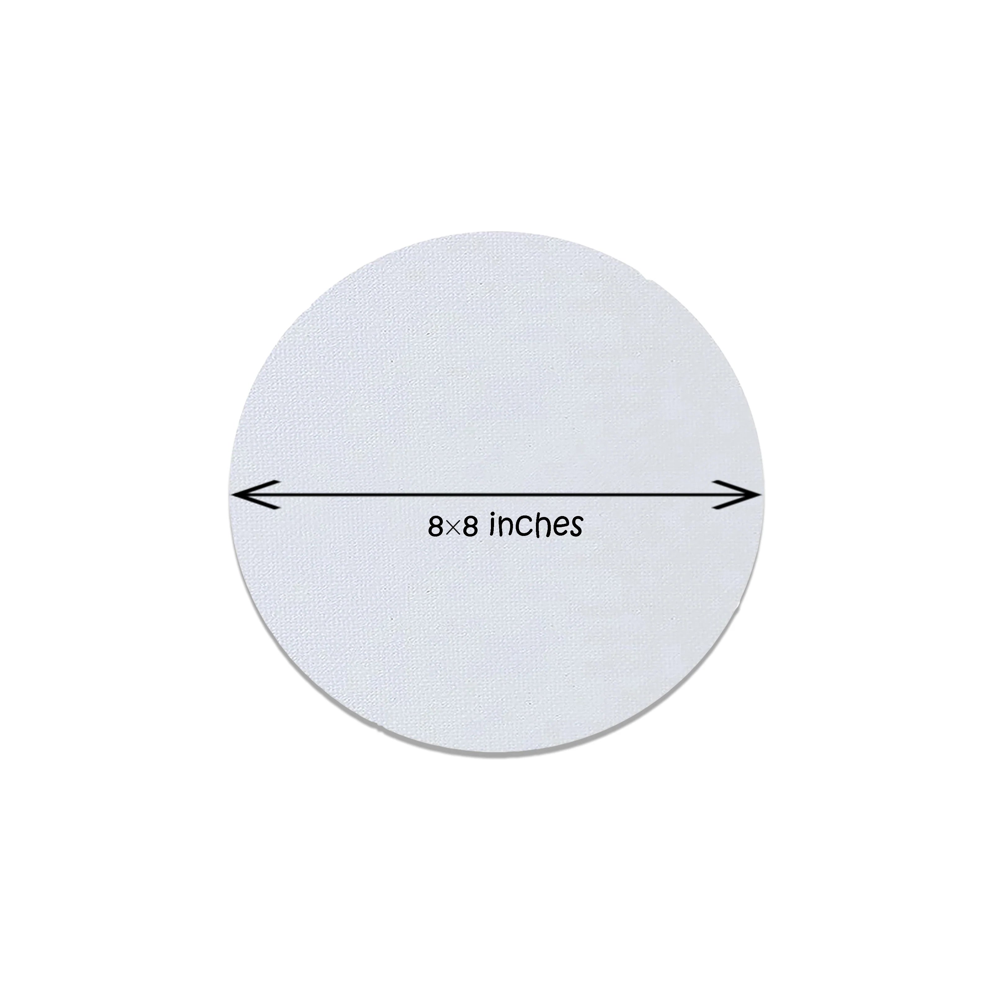 8 x 8 inch round canvas board for painting and art projects