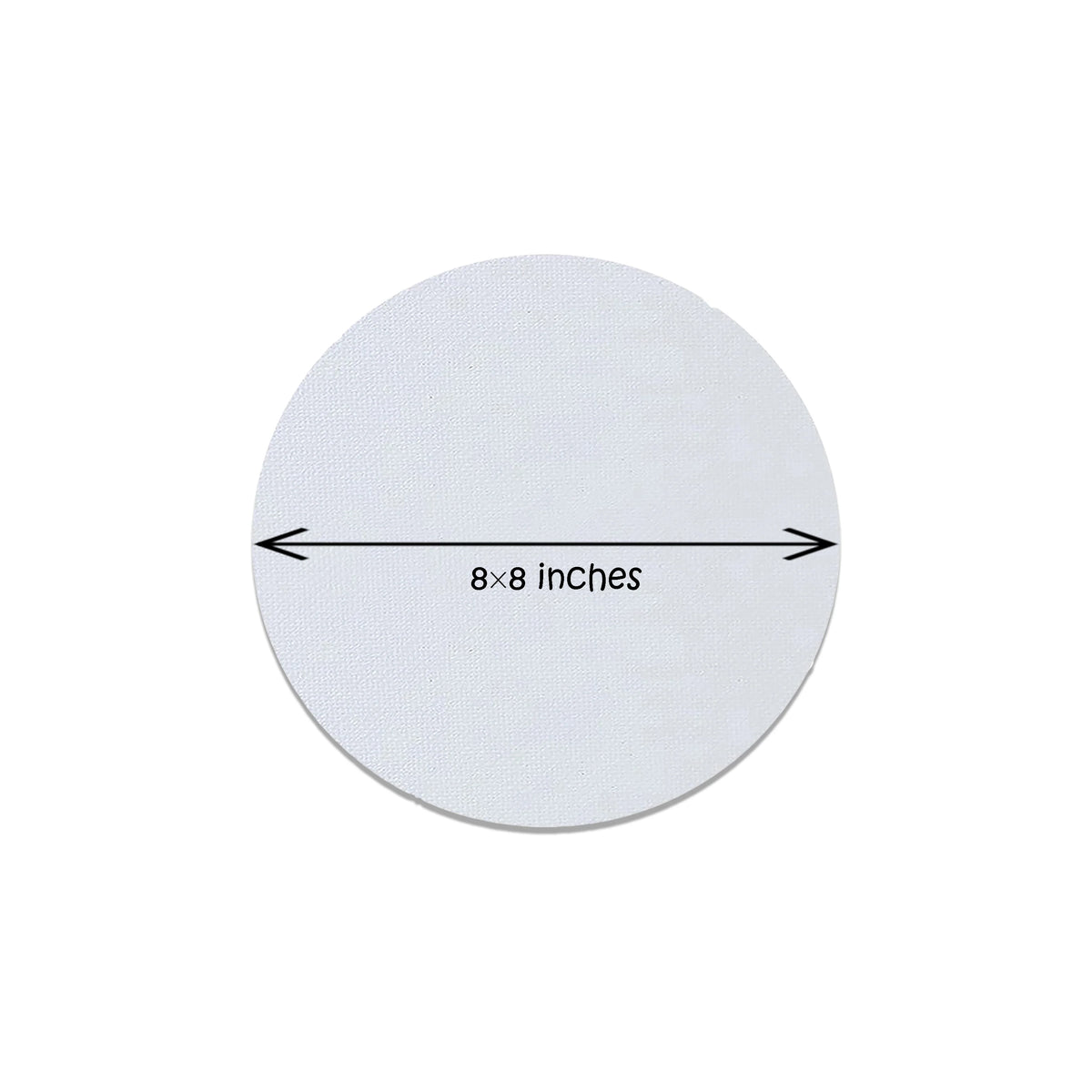 8 x 8 inch round canvas board for painting and art projects