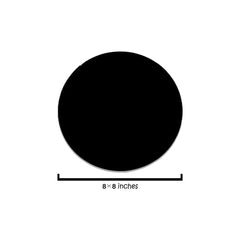 8 x 8 inch round black canvas board for painting and art projects