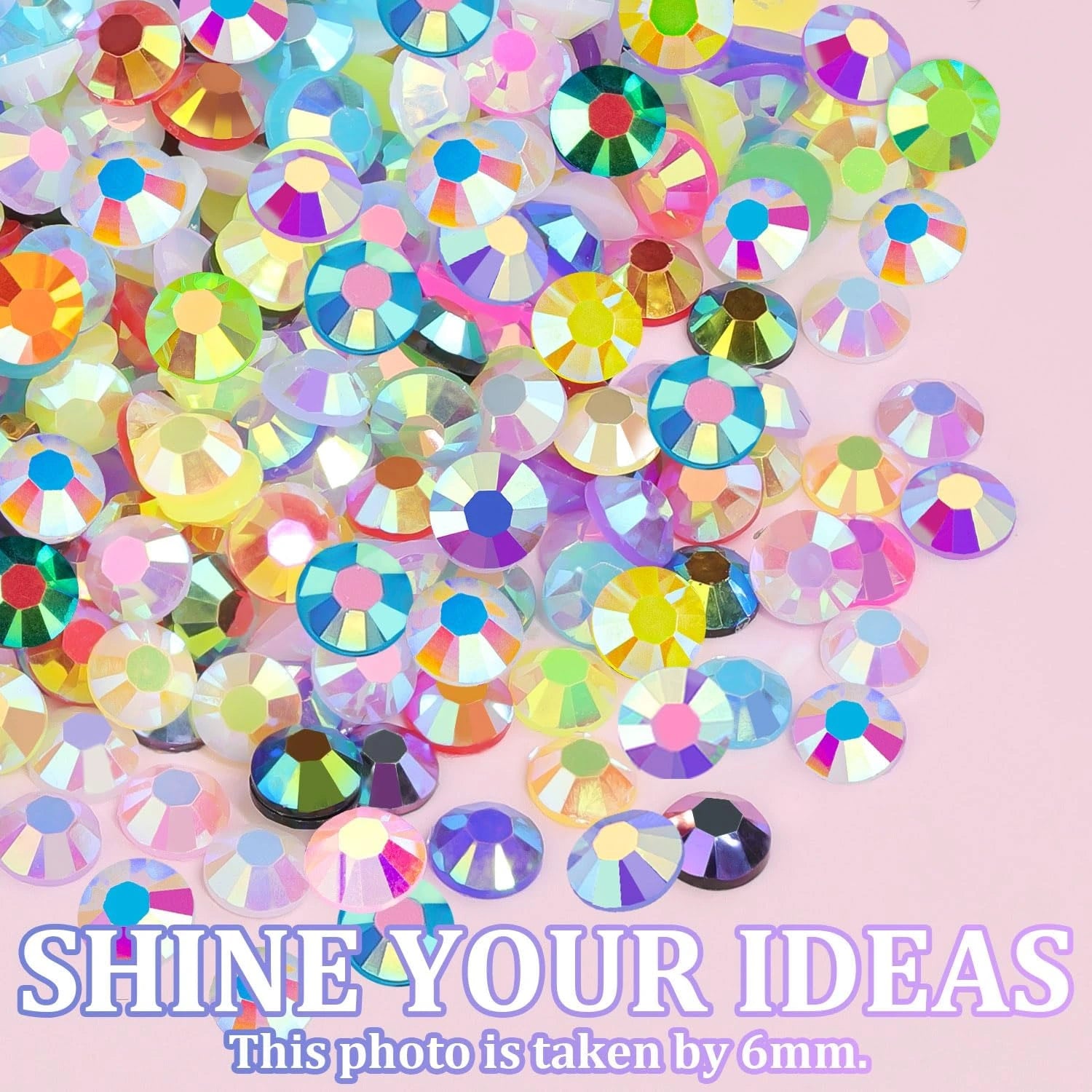 15-color resin jelly rhinestones kit with 3mm flatback gems and three 10ml B7000 jewelry glue tubes