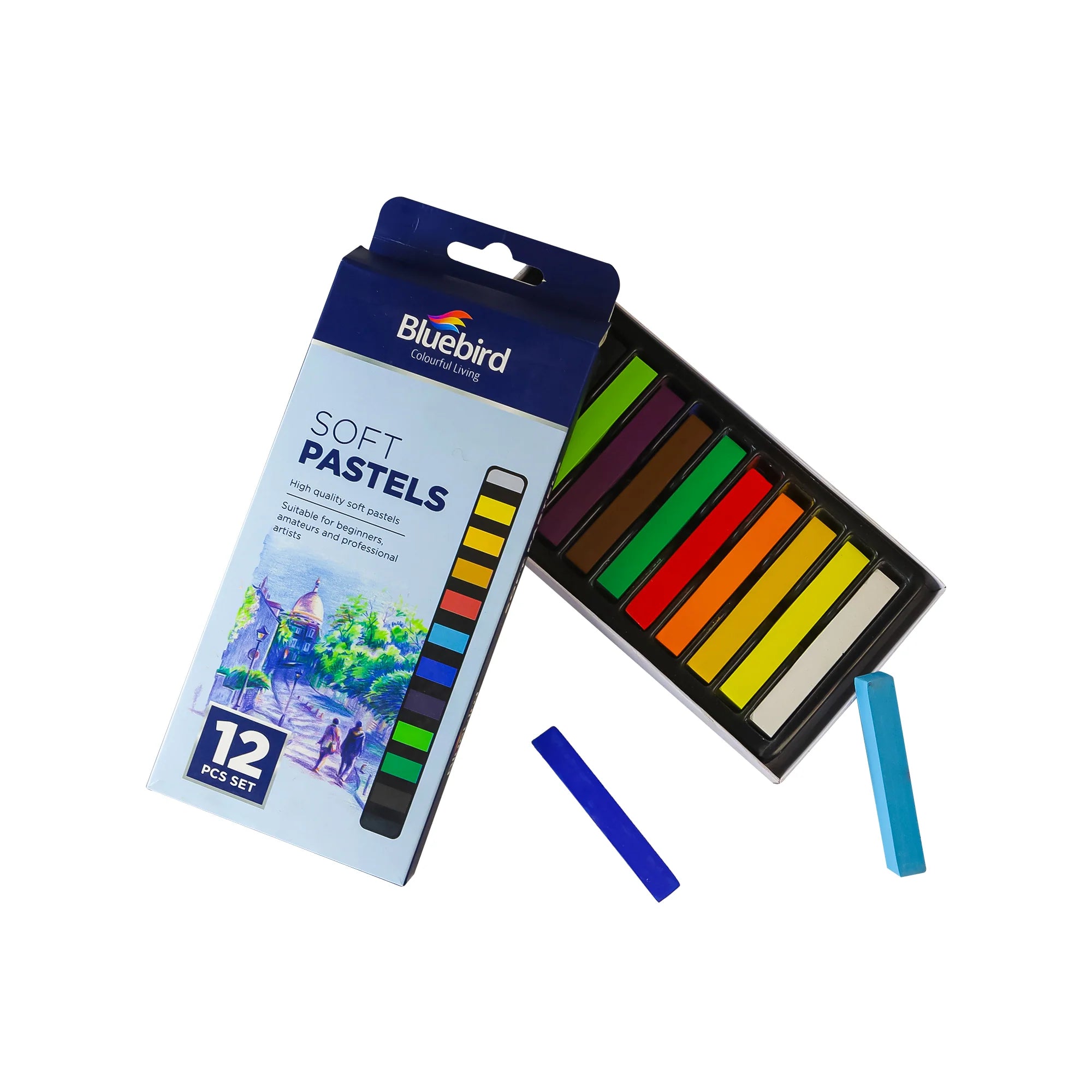 Soft Pastel Set of 12 for Drawing Shading Blending and Art Projects