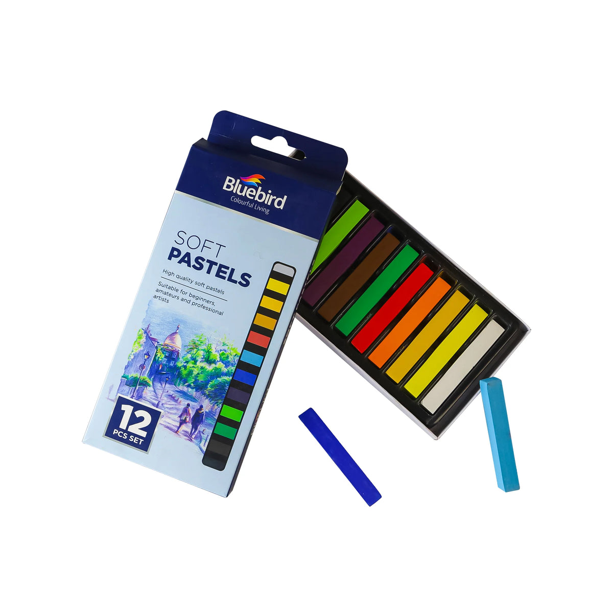 Soft Pastel Set of 12 for Drawing Shading Blending and Art Projects